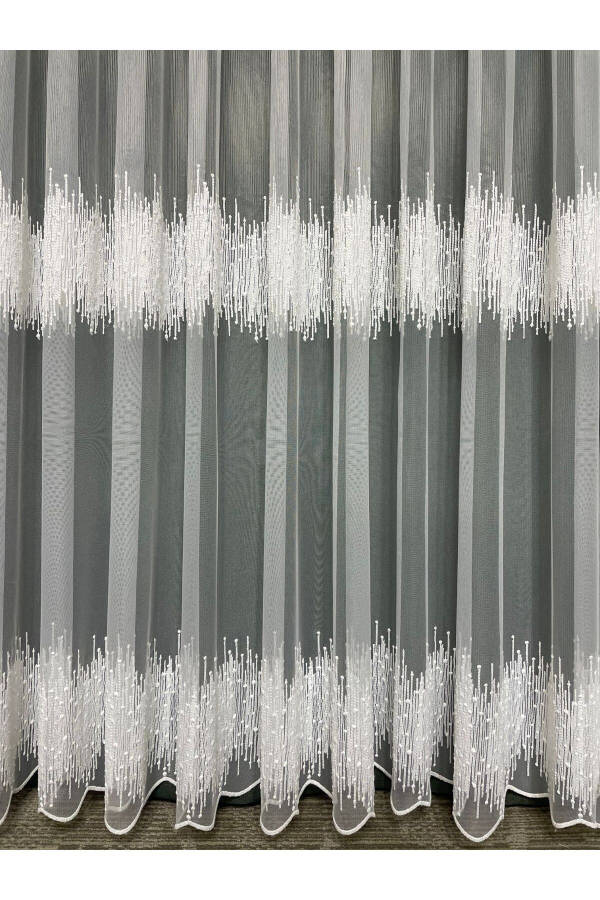 Marseille Patterned Sheer Curtain (Without Pleats) - 1