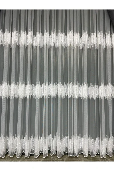 Marseille Patterned Sheer Curtain (Without Pleats) - 4