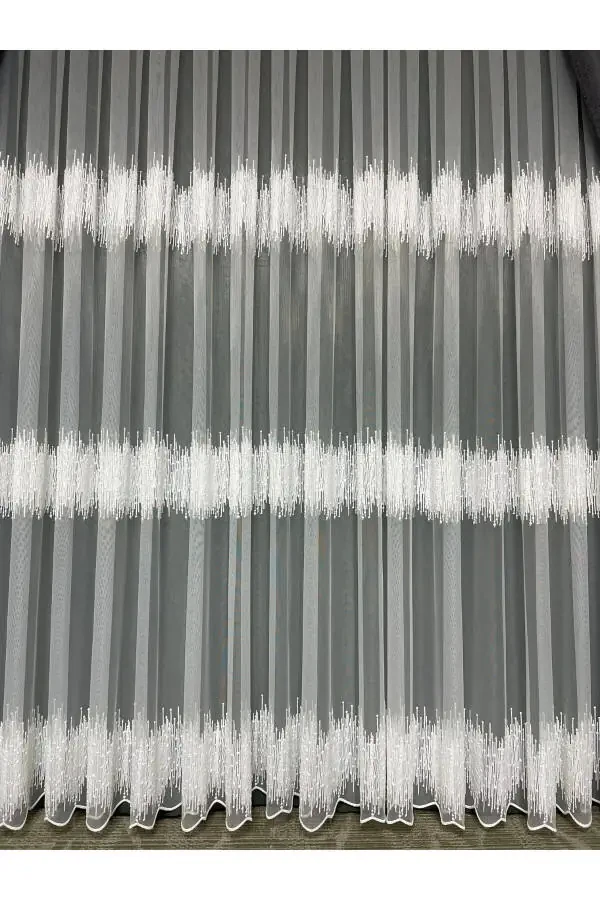 Marseille Patterned Sheer Curtain (Without Pleats) - 4