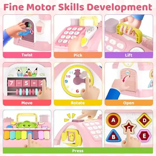Marstone Toddler Toys for 1 Year Old Girl Gifts: First 1st Birthday Gifts for Girls and Boys, 8-in-1 Musical Learning House Baby Toys 6-12 12-18 Months, Educational Toddler for Ages 0-2 - 5