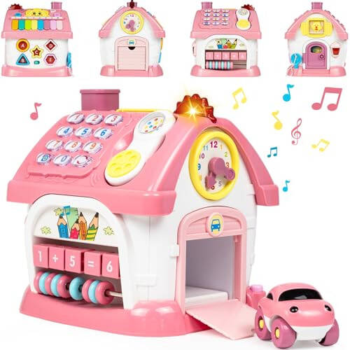 Marstone Toys for 1+ Year Old Girl Gifts, First birthday Gifts for Girls, 8-in-1 Montessori Toddler Toys House with Learning and Playing, Christmas and Birthday Gifts for kids Aged 1-2 - 1