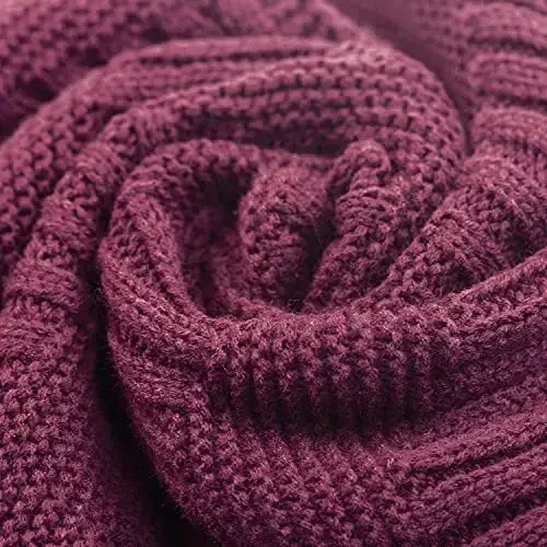 Marte&Joven Thick Warm Women Infinity Scarf White Fashion Knit Winter Circle Loop Scarves - 4