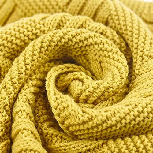 Marte&Joven Thick Warm Women Infinity Scarf White Fashion Knit Winter Circle Loop Scarves - 4