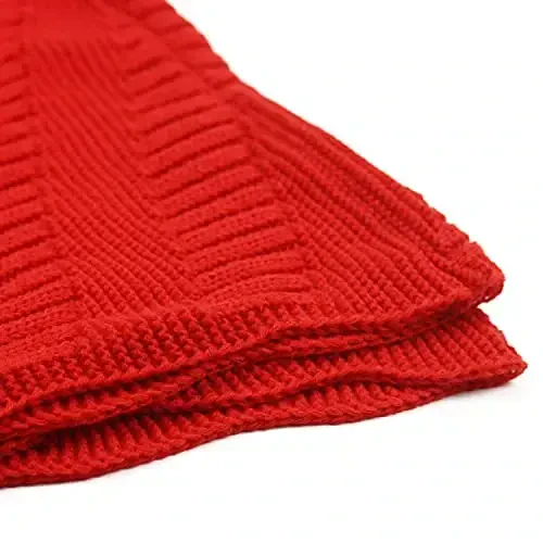 Marte&Joven Thick Warm Women Infinity Scarf White Fashion Knit Winter Circle Loop Scarves - 5