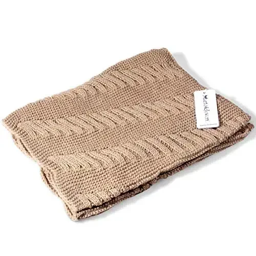 Marte&Joven Thick Warm Women Infinity Scarf White Fashion Knit Winter Circle Loop Scarves - 6