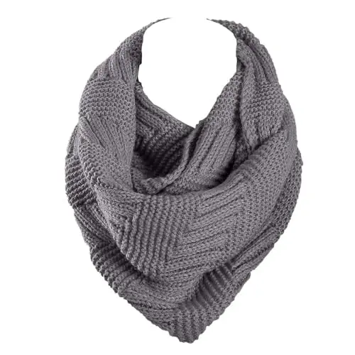 Marte&Joven Qalin Issiq Ayollar Cheksiz Sharf Oq Moda Trikotaj Qishki Doira Halqa Sharflar 