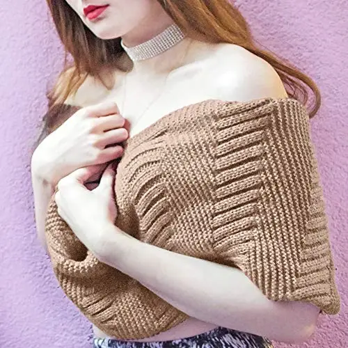 Marte&Joven Qalin Issiq Ayollar Cheksiz Sharf Oq Moda Trikotaj Qishki Doira Halqa Sharflari - 3