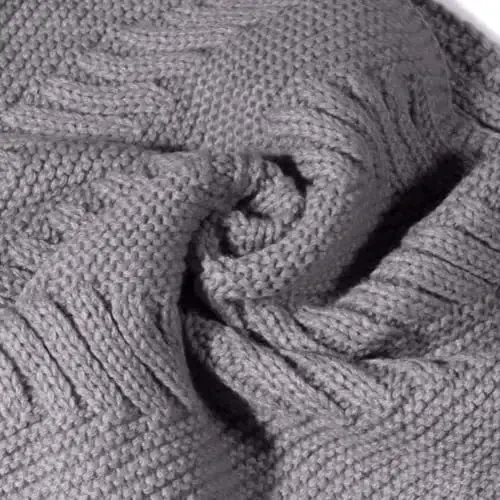 Marte&Joven Thick Warm Women Infinity Scarf White Fashion Knit Winter Circle Loop Scarves - 4