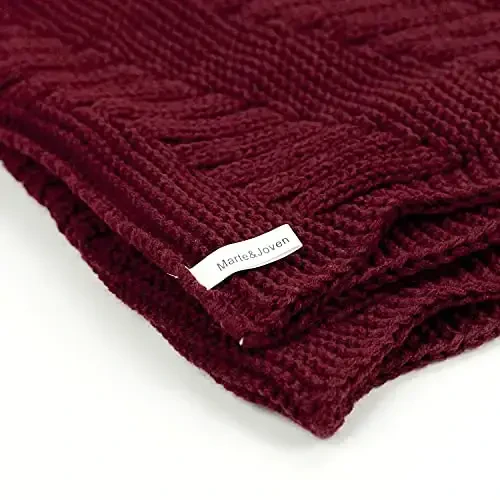 Marte&Joven Thick Warm Women Infinity Scarf White Fashion Knit Winter Circle Loop Scarves - 6