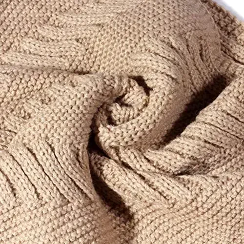 Marte&Joven Thick Warm Women Infinity Scarf White Fashion Knit Winter Circle Loop Scarves - 4