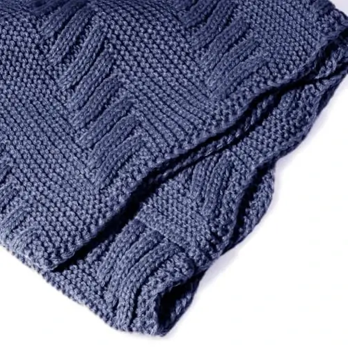 Marte&Joven Thick Warm Women Infinity Sharf Oq Fashion Trikotaj Qish Davra Halqa Sharflari - 5