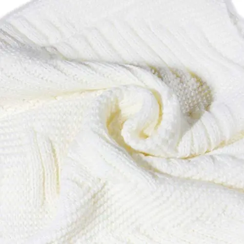 Marte&Joven Thick Warm Women Infinity Sharf Oq Moda Trikotaj Qish Doira Halqa Sharflari - 3