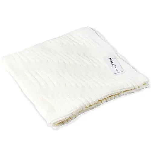 Marte&Joven Thick Warm Women Infinity Sharf Oq Moda Trikotaj Qish Doira Halqa Sharflari - 5