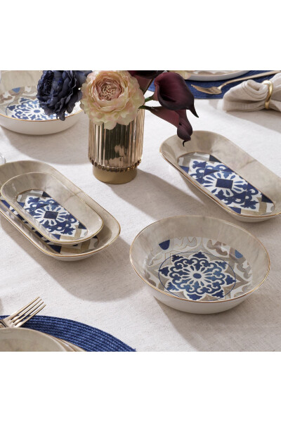 Martha Ceramic Dinner Set 38 Pieces - Blue - 5