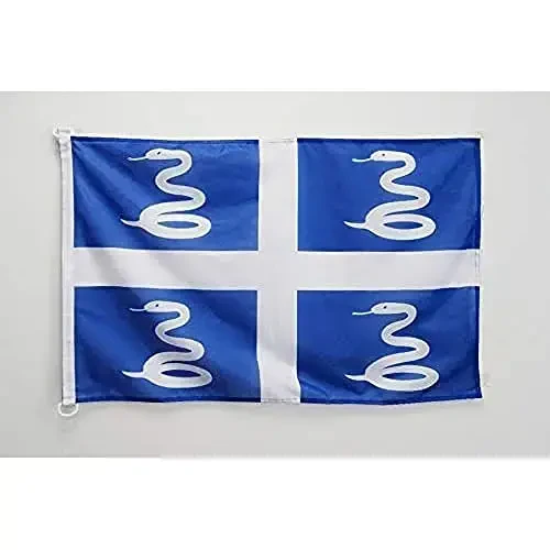 Martinique NAUTICAL Flag 18'' x 12'' - French region of Martinique flags 30 x 45 cm. - Banner 12x18 in for boat - AZ FLAG 
