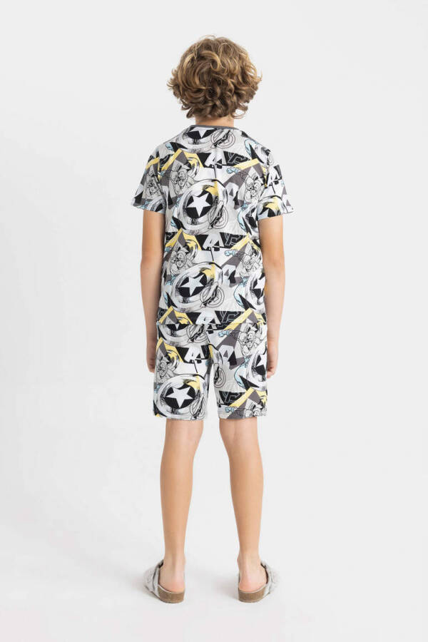 Marvel Avengers Bolalar uchun qisqa yengli shortili pijama to'plami Oq - 5