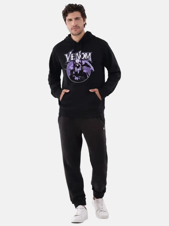Marvel Men's Venom Graphic Print Hoodie with Long Sleeves, Sizes XS-3XL - 1