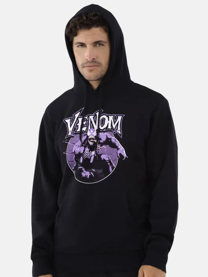Marvel Men's Venom Graphic Print Hoodie with Long Sleeves, Sizes XS-3XL - 3