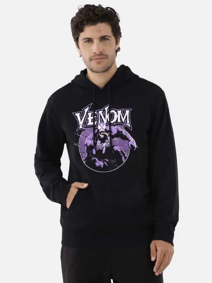 Marvel Men's Venom Graphic Print Hoodie with Long Sleeves, Sizes XS-3XL - 6