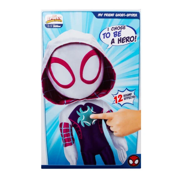 Marvel’s Spidey and His Amazing Friends - My Friend Ghost-Spider 16” Plush with Sounds - Superhero Toys for Kids 3 and Up - MARVEL