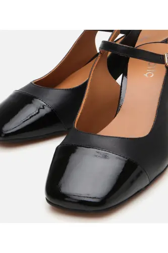 Mary Jane Genuine Leather Black Women's Chunky Heel - 4