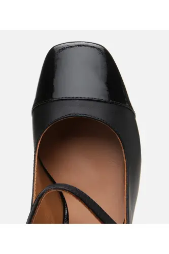 Mary Jane Genuine Leather Black Women's Chunky Heel - 5