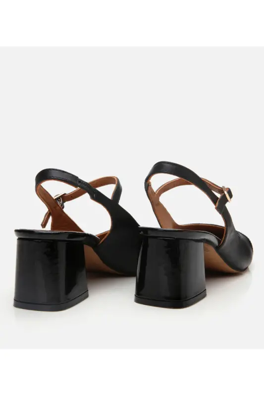 Mary Jane Genuine Leather Black Women's Chunky Heel - 6