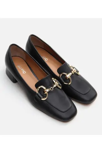 Mary Jane Genuine Leather Black Women's Chunky Heel - HOTIÇ (1)