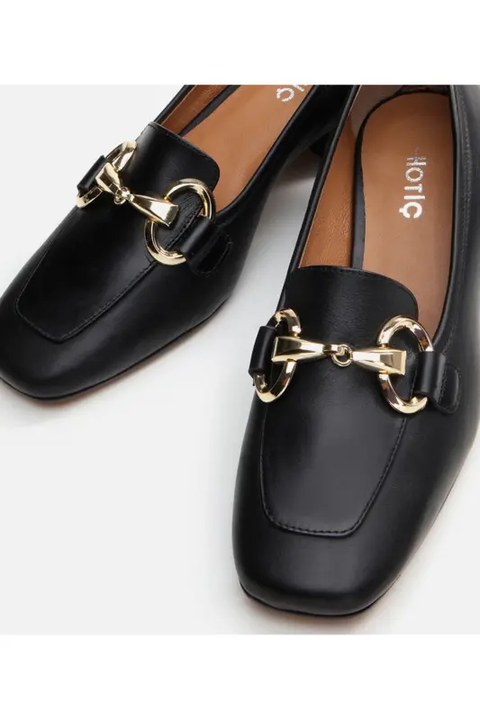 Mary Jane Genuine Leather Black Women's Chunky Heel - 4