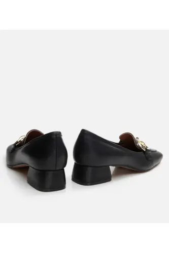 Mary Jane Genuine Leather Black Women's Chunky Heel - 5