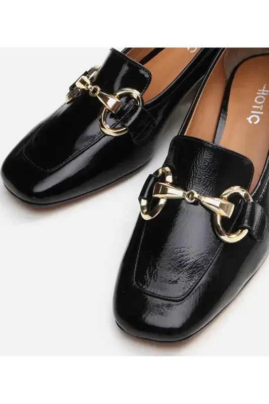 Mary Jane Genuine Leather Black Women's Chunky Heel - 4