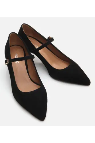 Mary Jane Genuine Leather Black Women's Stiletto - 3