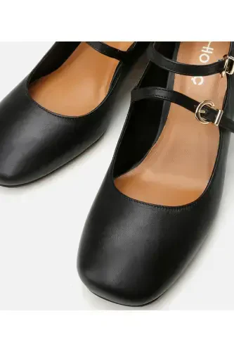 Mary Jane Haqiqiy Charm Qora Ayollar Qalin Tovon - 3