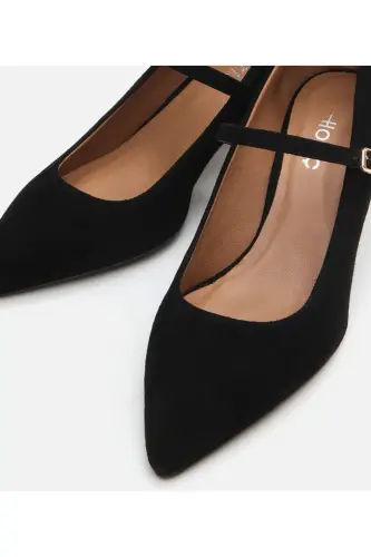 Mary Jane Haqiqiy Charm Qora Ayollar Stiletto - 4