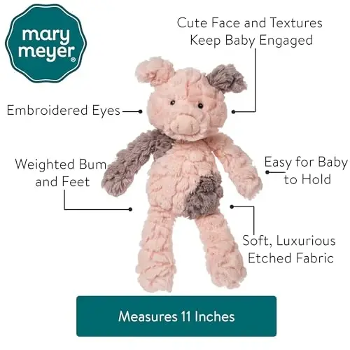 Mary Meyer Putty Nursery Soft Toy, Piglet Plush Stuffed Animal, 11