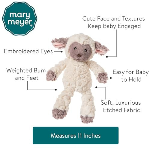 Mary Meyer Putty Nursery Soft Toy, Lamb, 11 Inch (Pack of 1) - 4