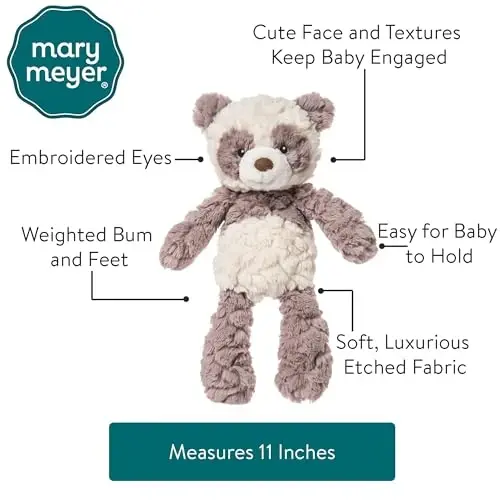 Mary Meyer Putty Nursery Soft Toy, Panda, 11 Inch (Pack of 1) - 2