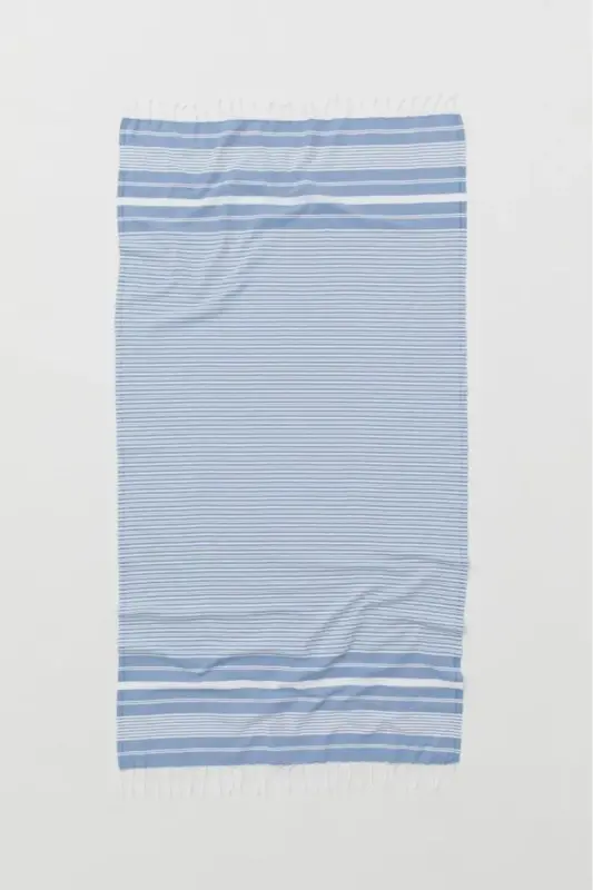 Katya Peştemal %100 Pamuk Banyo Havlusu-Mavii - 2