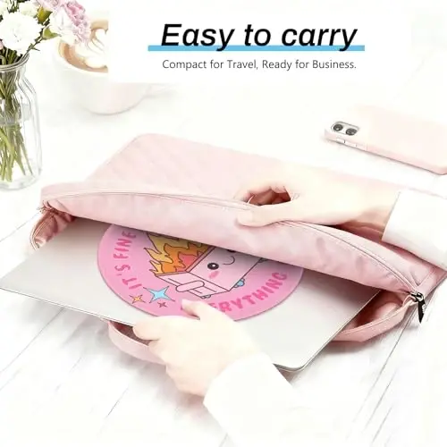 Pink Round Mouse Pad for Desk, Cute Office Decor for Women, Dumpster on Fire Small Mousepad，Stitched Edge Non-Slip Rubber Base, Personalized Computer Mouse Pads for Wireless Mouse，Desk Accessories - 5