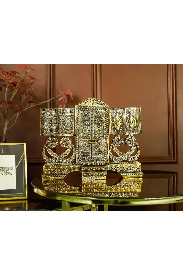 MASAÜSTÜ BİBLO OBJE DEKOR VAV ALLAH MUHAMMED AYETEL KÜRSİ LÜKS HEDİYELİK - 1