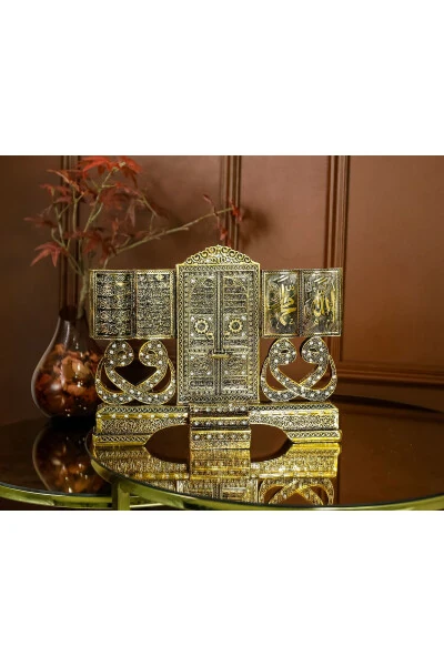 MASAÜSTÜ BİBLO OBJE DEKOR VAV ALLAH MUHAMMED AYETEL KÜRSİ LÜKS HEDİYELİK - 3