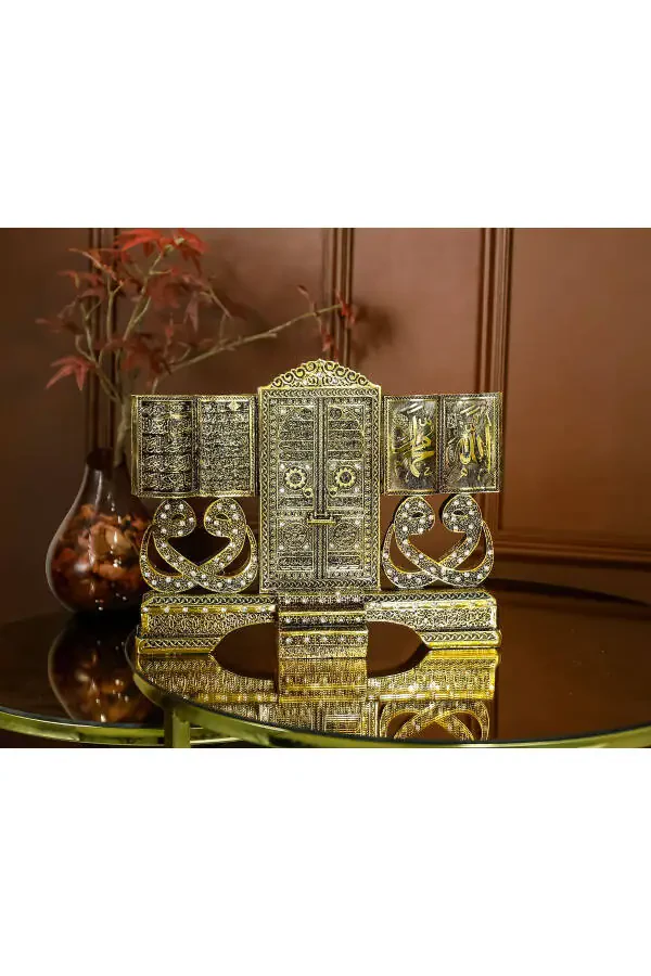 MASAÜSTÜ BİBLO OBJE DEKOR VAV ALLAH MUHAMMED AYETEL KÜRSİ LÜKS HEDİYELİK - 3