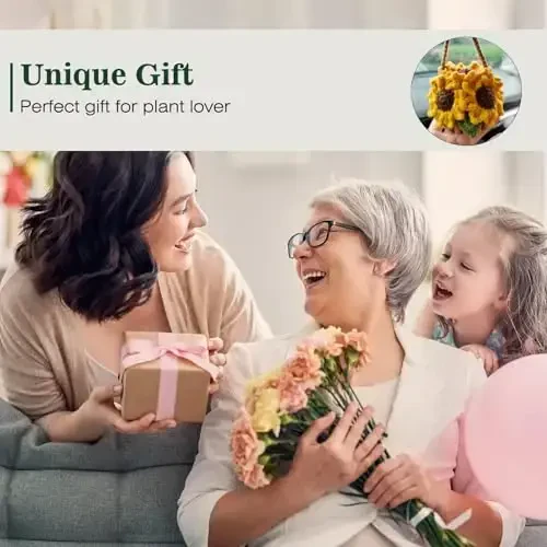 Mashina orqa ko'rinish oynasi uchun yoqimli to'qilgan o'simlik, ayollar qizlar uchun Boho qo'lda ishlangan mashina oynasiga osilgan aksessuarlar, erkaklar uchun yashil ichki estetik dekor yuk mashinalari osilgan bezak (kungaboqar) - 6