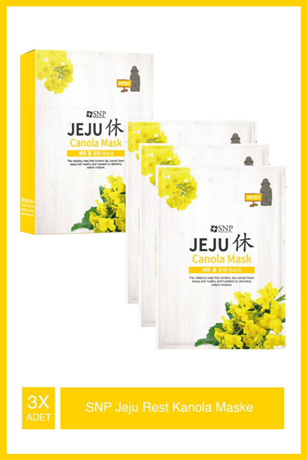 Маска для лица Jeju Rest Canola 22 мл x 3 - 2