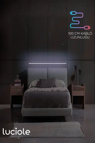 Masofadan boshqariladigan Led Lampa - Yotoq usti, televizor yonida, yashash xonasi - Ochiq sariq-OCHIQ KO'K - LUCIOLE (1)