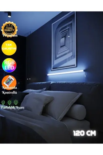 Masofadan boshqariladigan Rgb to'liq rangli abajur devor chiroqi tungi chiroq - Rgb modeli 150 sm - 1