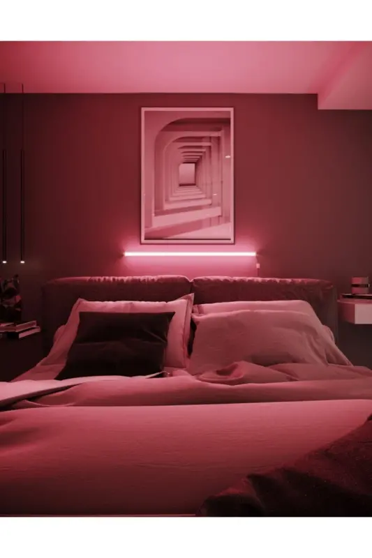 Masofadan boshqariladigan Rgb to'liq rangli abajur devor chiroqi tungi chiroq - Rgb modeli 150 sm - 6
