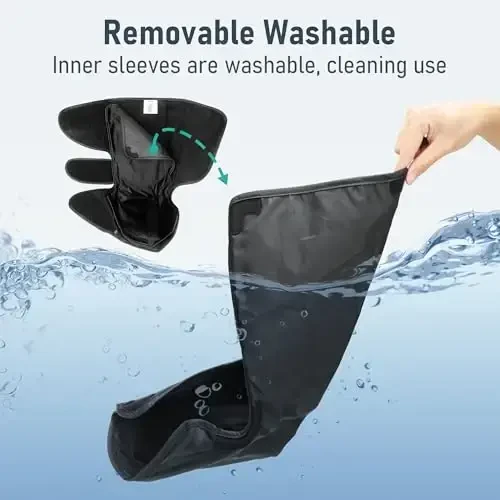 Массажер для ног QUINEAR с тепловым воздушным компрессионным массажем для стопы и голени, полезный для кровообращения и расслабления мышц (имеет право на FSA или HSA) - 4