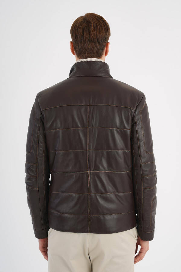 Massimo Brown Leather Jacket 111677 - 3