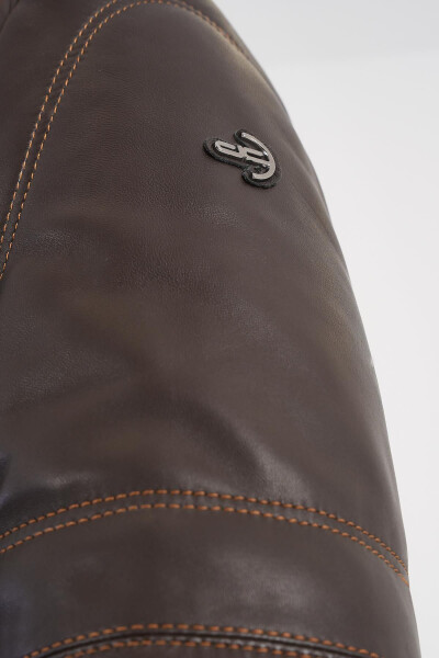 Massimo Brown Leather Jacket 111677 - 6